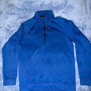 Nike 1/4 Zip Mens size Small Blue Long Sleeve Pullover DriFIT Athleisure‎